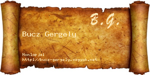 Bucz Gergely névjegykártya